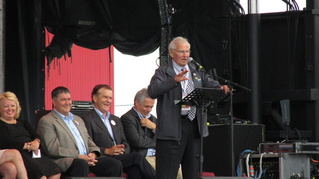 Le 16 ao�t 2014. � émilien Nadeau, président du Congrès mondial acadien 2014, lors de l'ouverture d'ExpoMONDE.