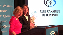 Nicole Lemieux honorée par le Club canadien de Toronto
